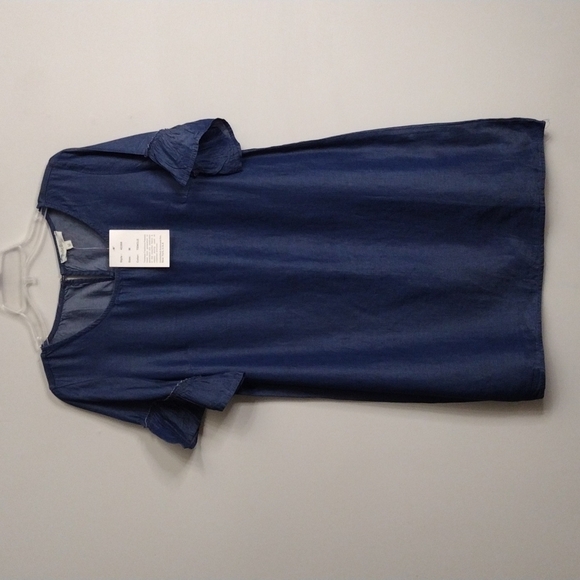 NWT REBELLION Denim, "ruffled look sleeves, Baby Doll dress size medium - Picture 1 of 10